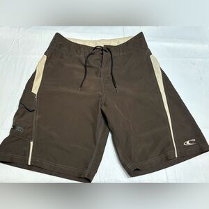 O’Neill Board Shorts Men’s 33 Drawstring Velcro-Free Closure Waist- Side Pocket